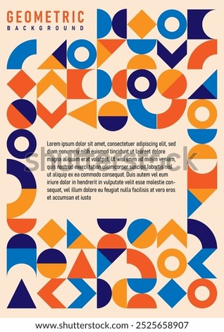 Abstract Background Vertical geometric shapes in many designs and colors. In the upper left place the letters. In the middle place the text. Brown background design for poster, brochure, book cover.