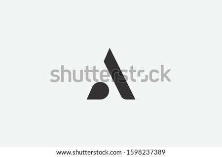 letter A logo template. Initial Icon A, and slash nature vector, triangle slash simple illustration symbol. 