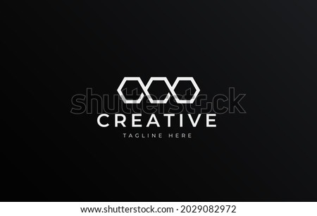 Three Infinite Hexagon. Triple Hexagon Logo Template, Triple Hexagon logo abstract.