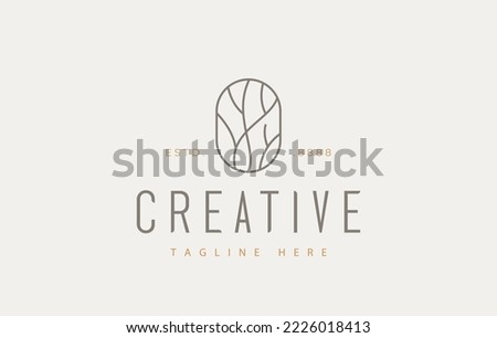 Abstract Tree Branch Line Logo Design