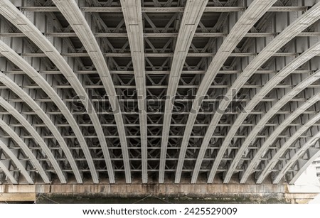 Similar – Image, Stock Photo Steel framework of Blackfriars bridge in London.