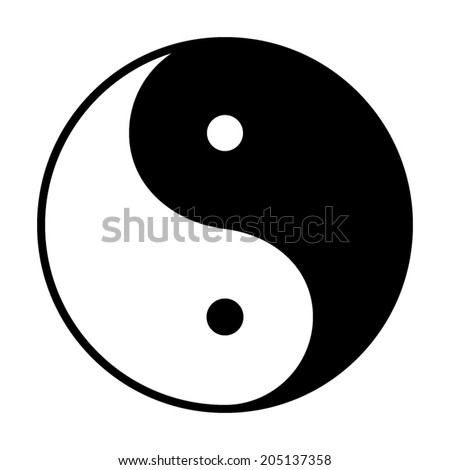Ying yang symbol - vector illustration