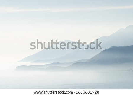 Image, Stock Photo Misty view Mountain