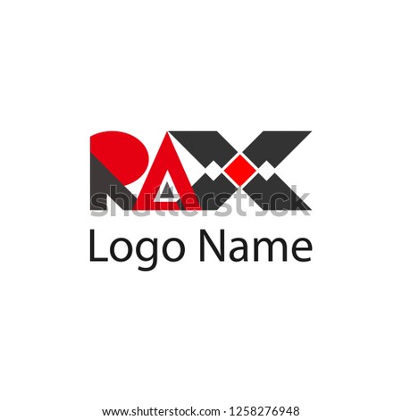 Letter RAX logo design template elements,Elegant letter,brand name,logo illustration template.vector logo