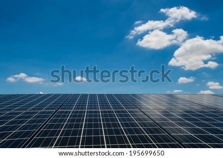 solar cell, the energy from the sun