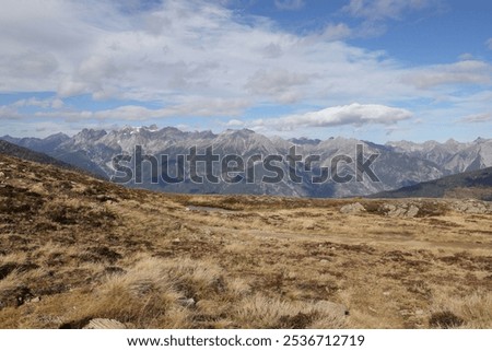 Image, Stock Photo Alpine panorama, Serfaus / Austria