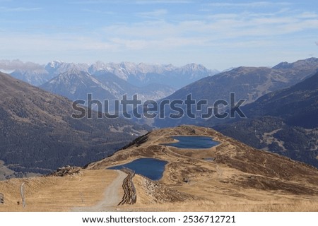 Similar – Image, Stock Photo Alpine panorama, Serfaus / Austria