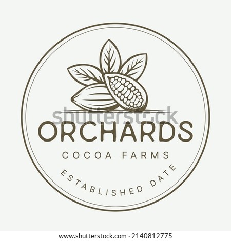 Orchards cocoa farm logo template