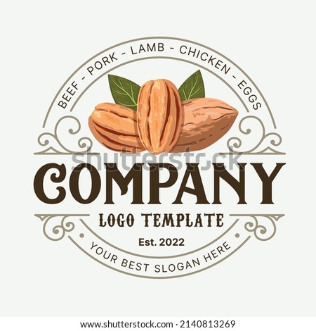 chocolate farm logo template design