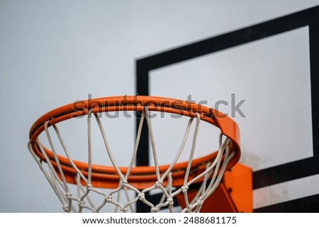 Similar – Image, Stock Photo basketball hoop sports equipment on the street, street basket in Bilbao city Spain