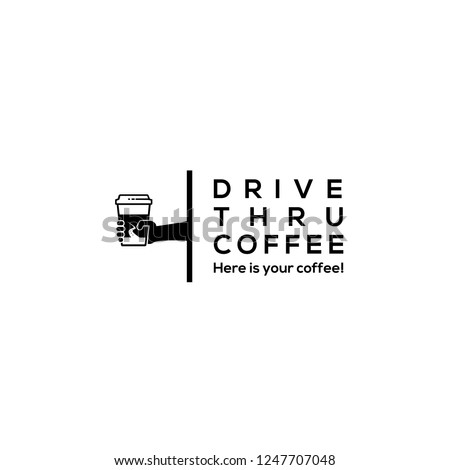 Drive thru coffe logo. 