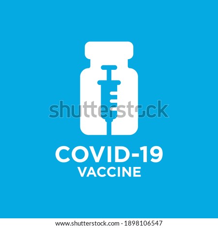 covid-19 vaccine logo icon. illustration of an icon for a vaccine
