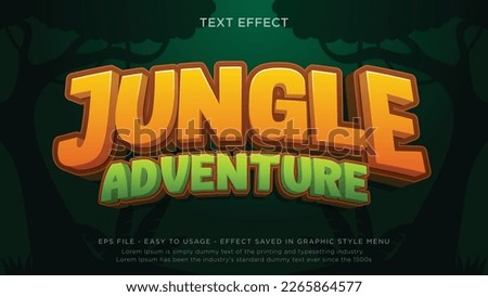 Jungle adventure editable text effect