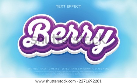 Berry 3d editable text effect
