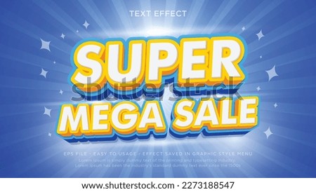 Super mega sale editable text effect	
