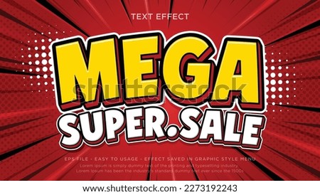 Mega super sale editable text effect	