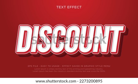 Discount 3d editable text effect	