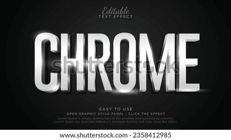 Chrome 3d editable text effect