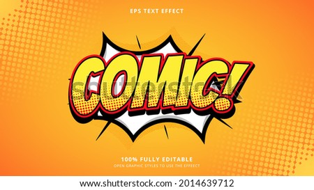 comic text effect 100% editable eps file	