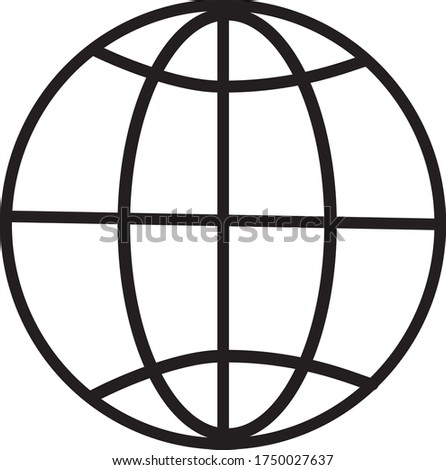 flat vector logo design of the earth