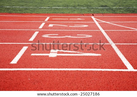 start of running track