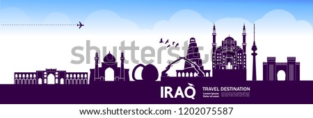 Iraq Travel Destination Vector.