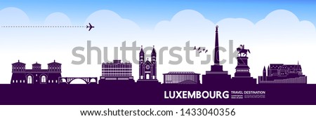 Luxembourg travel destination grand vector illustration.