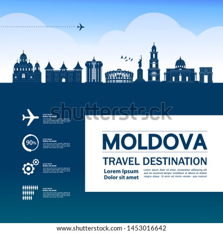 Moldova travel destination grand vector illustration.
