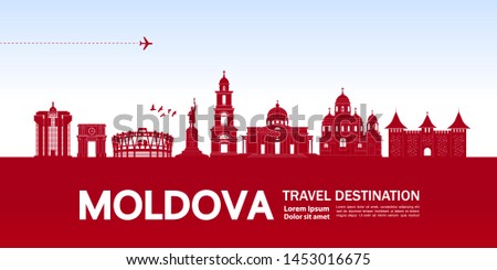 Moldova travel destination grand vector illustration.
