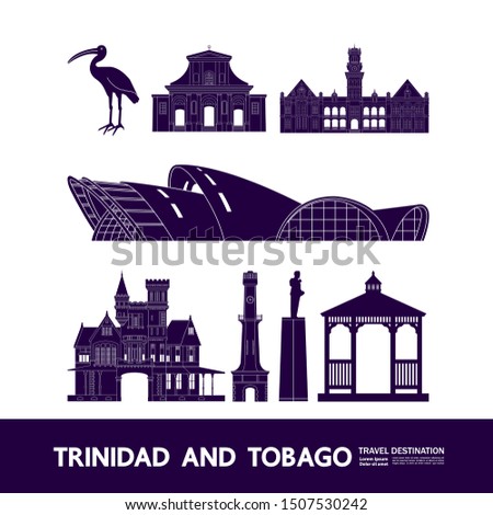 Trinidad and Tobago travel destination grand vector illustration.