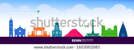 Benin travel destination grand vector illustration. 