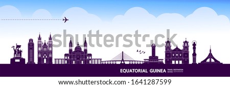 Equatorial Guinea travel destination grand vector illustration. 