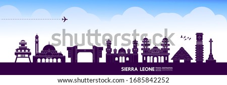 Sierra Leone travel destination grand vector illustration. 