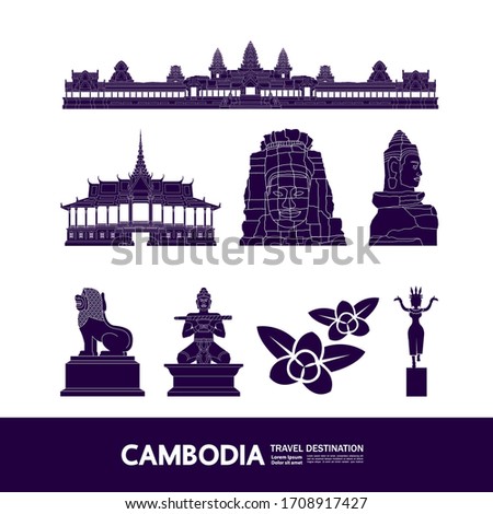 Similar – Image, Stock Photo Bayon Temple in Cambodia