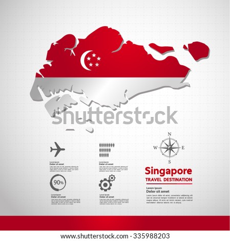 Singapore map vector