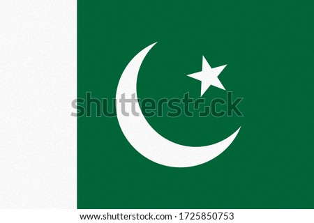 National flag of Pakistan with paper texture background. Vector illustration. Eps10 