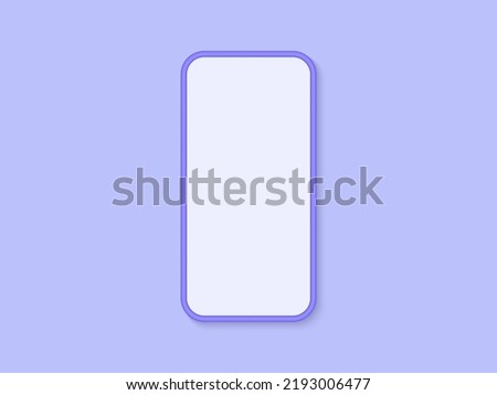 Smartphone 3d purple pastel color design, Vector illustration, Eps10 
