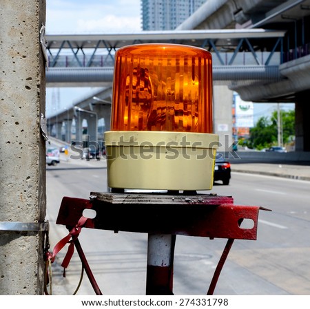 Orange siren lamp for safety warning