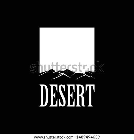 Desert logo design vector template