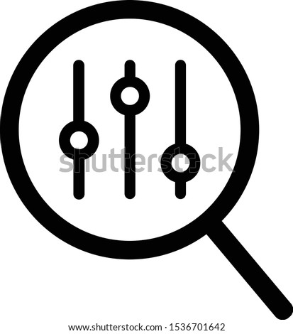 detailed advanced search icon vector