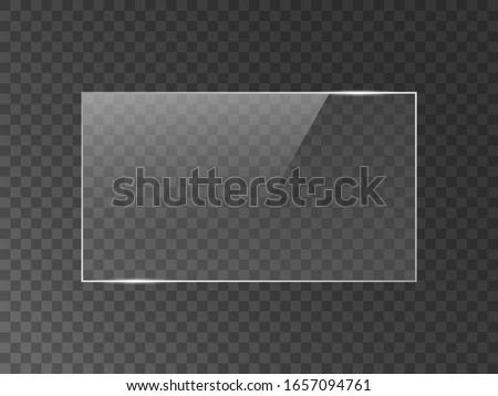 Vector mirror reflection effect texture for glass, plastic or acrylic window. png rectangle shape 16 x 9 glossy, shine, light, glare, clear plate