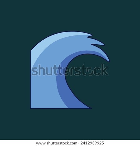 Blue wave object. objects for various things such as reference design materials, logos, icons etc. It is recommended that the background color that has been applied or a similar color be used