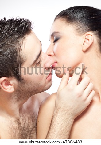 Man and woman are drawn to each other that would kiss