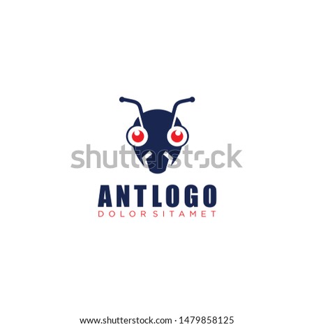 Ant Mask Logo . Ant Logo Template Illustration Design. Vector EPS 10.