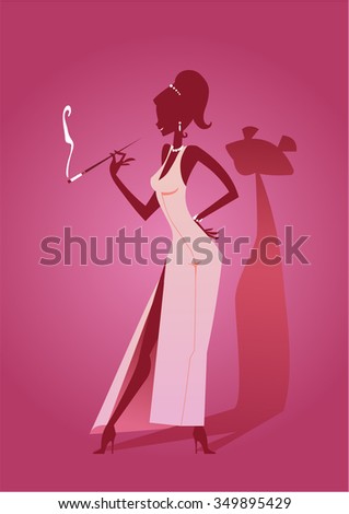 Pink Panther girl silhouette