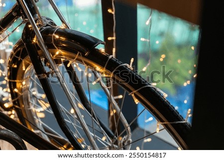 Similar – Image, Stock Photo Rim, mudguard and fork of a rusty bicycle