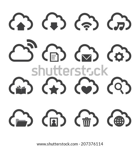 Set of cloud icons