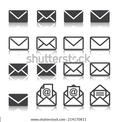 mail icon set