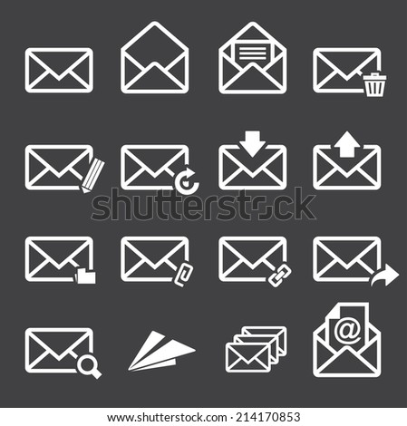 mail icon set