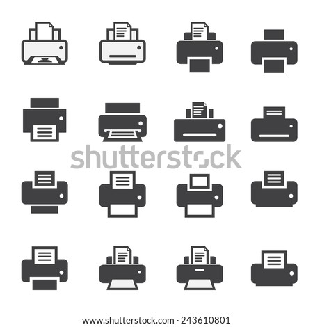 print  icon set